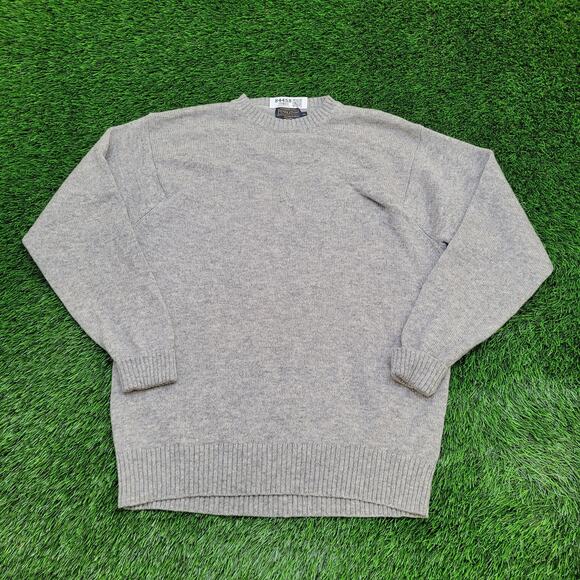 Pendleton Shetland Wool Laine Sweater XL 24x29 Gray Crop - Picture 1 of 14
